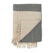 Grey recycled cotton throw Matt - Bloomingville - The Cool Republic
