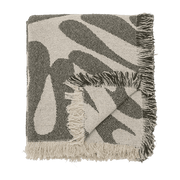 Plaid en coton recyclé vert 160 x 130 cm Alk - Bloomingville - The Cool Republic