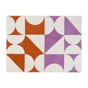 Plaid en coton terracotta et lilas 150 x 200 cm Tul - noo.ma - The Cool Republic