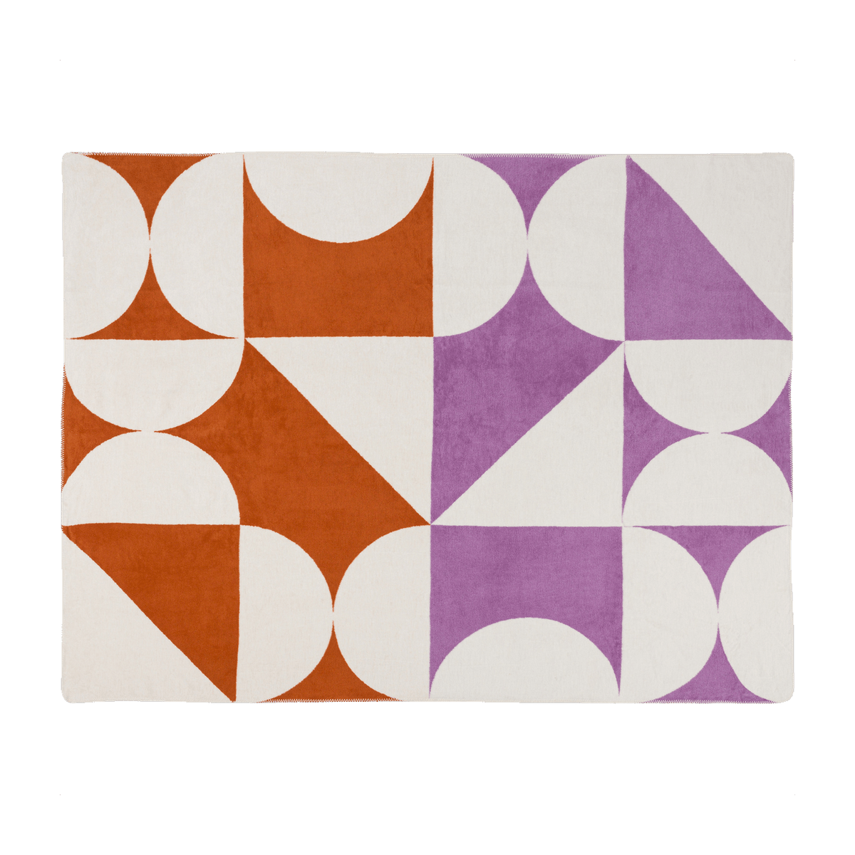 Plaid en coton terracotta et lilas 150 x 200 cm Tul - noo.ma - The Cool Republic