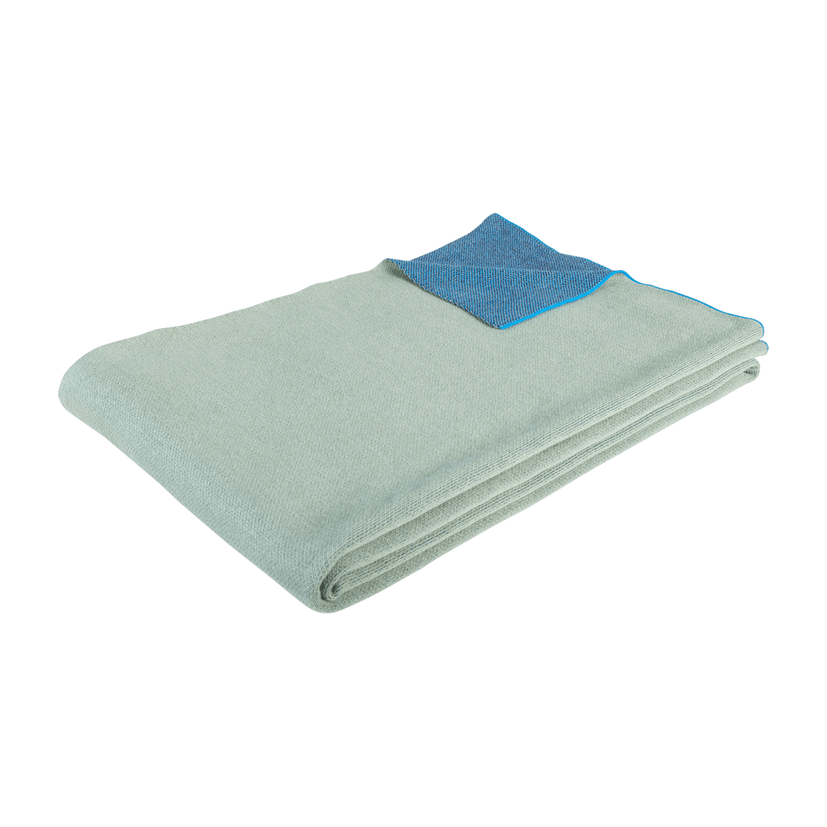 Plaid en coton vert et bleu Cuddle - Hübsch - The Cool Republic