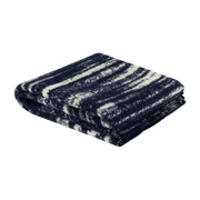Plaid en laine bleu Glitch Throw - Hem - The Cool Republic
