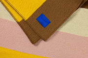 Plaid en laine jaune et rose 180 x 130 cm Block Monster - Hem - The Cool Republic