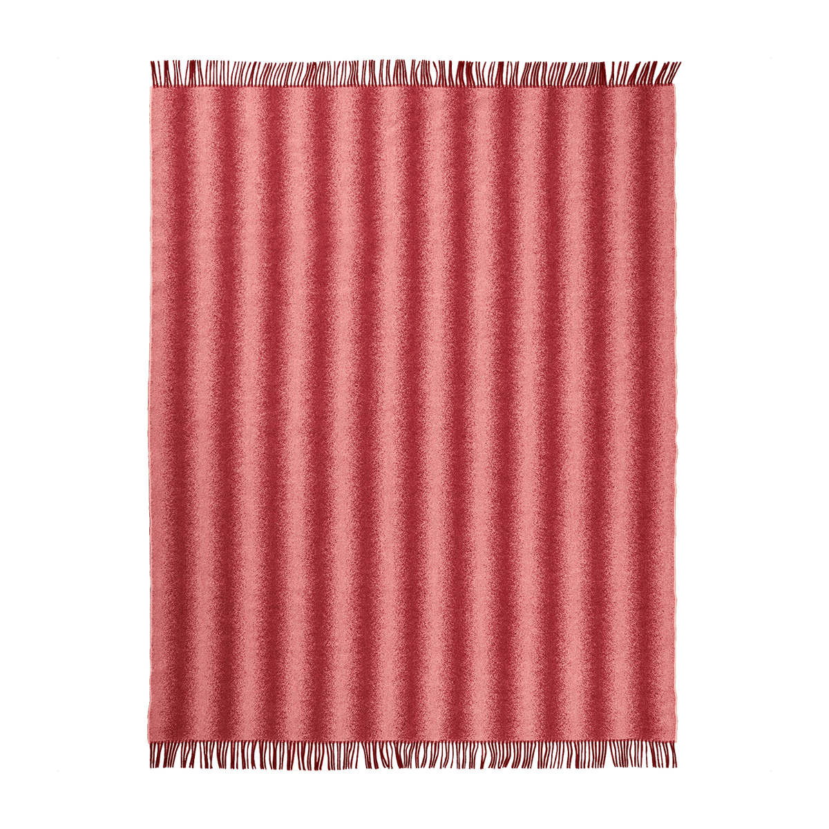 Plaid en laine rayé blush et bourgogne Tide - Schneid Studio - The Cool Republic
