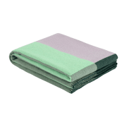 Plaid en laine vert et rose 180 x 130 cm Block Monster - Hem - The Cool Republic