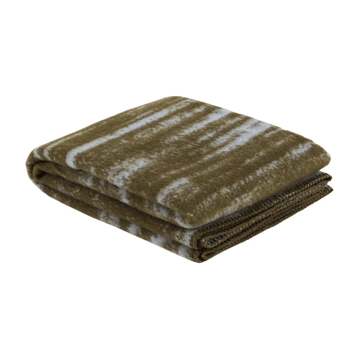 Plaid en laine vert olive Glitch - Hem - The Cool Republic