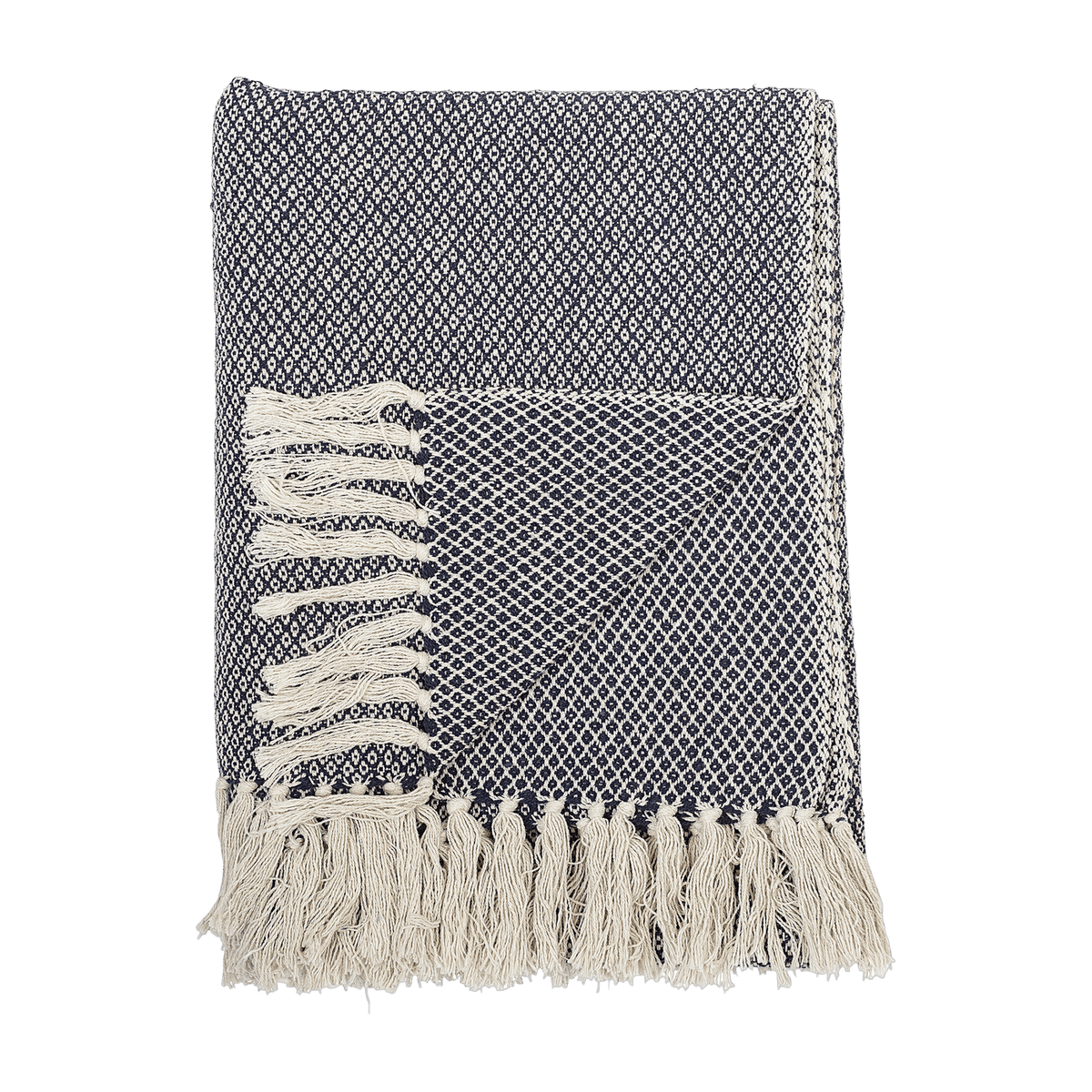 Plaid ethnique en coton recyclé Barry - Bloomingville - The Cool Republic