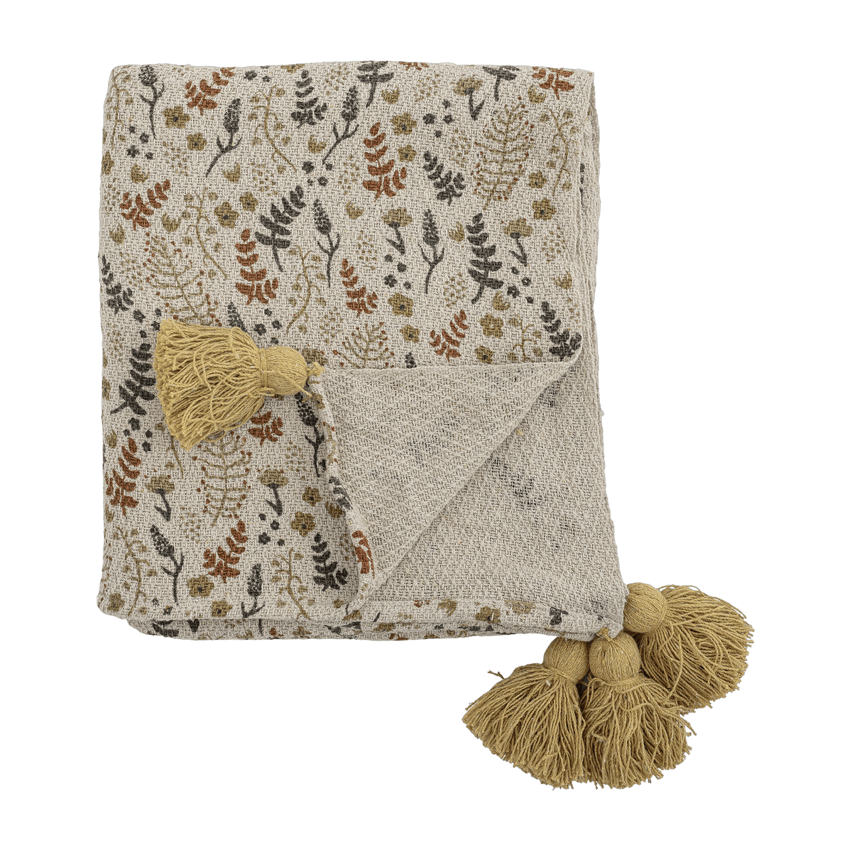 Plaid Filipa - Coton recyclé jaune Bloomingville Mini - The Cool Republic