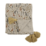 Plaid Filipa - Coton recyclé jaune Bloomingville Mini - The Cool Republic