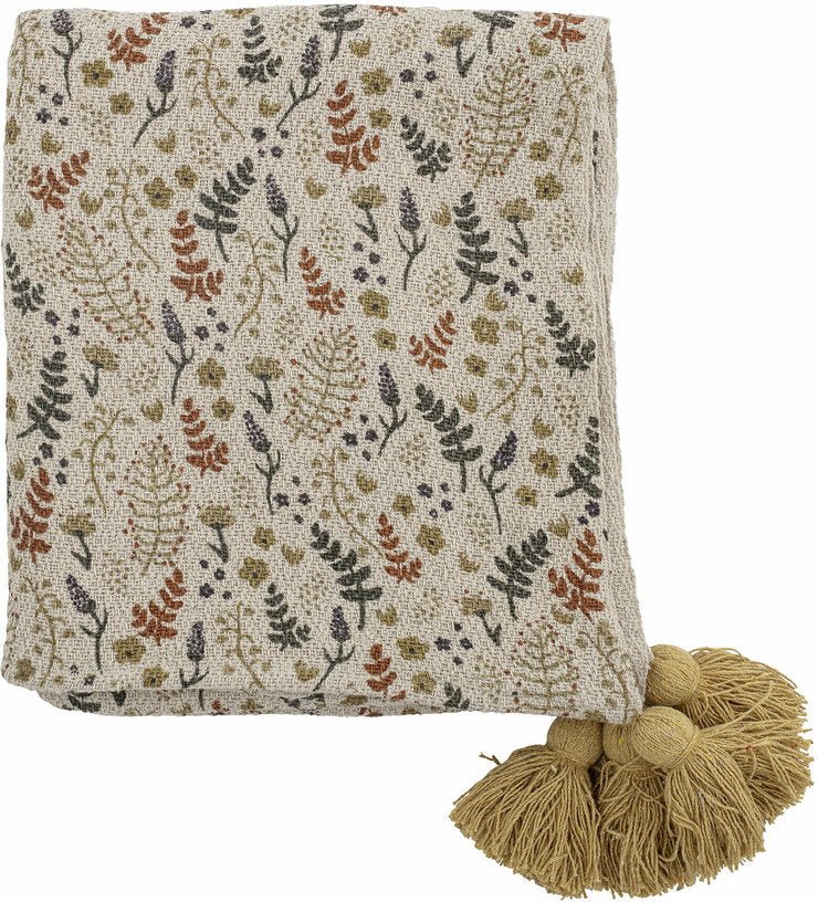 Plaid Filipa - Coton recyclé jaune Bloomingville Mini - The Cool Republic