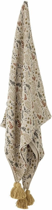 Plaid Filipa - Coton recyclé jaune Bloomingville Mini - The Cool Republic