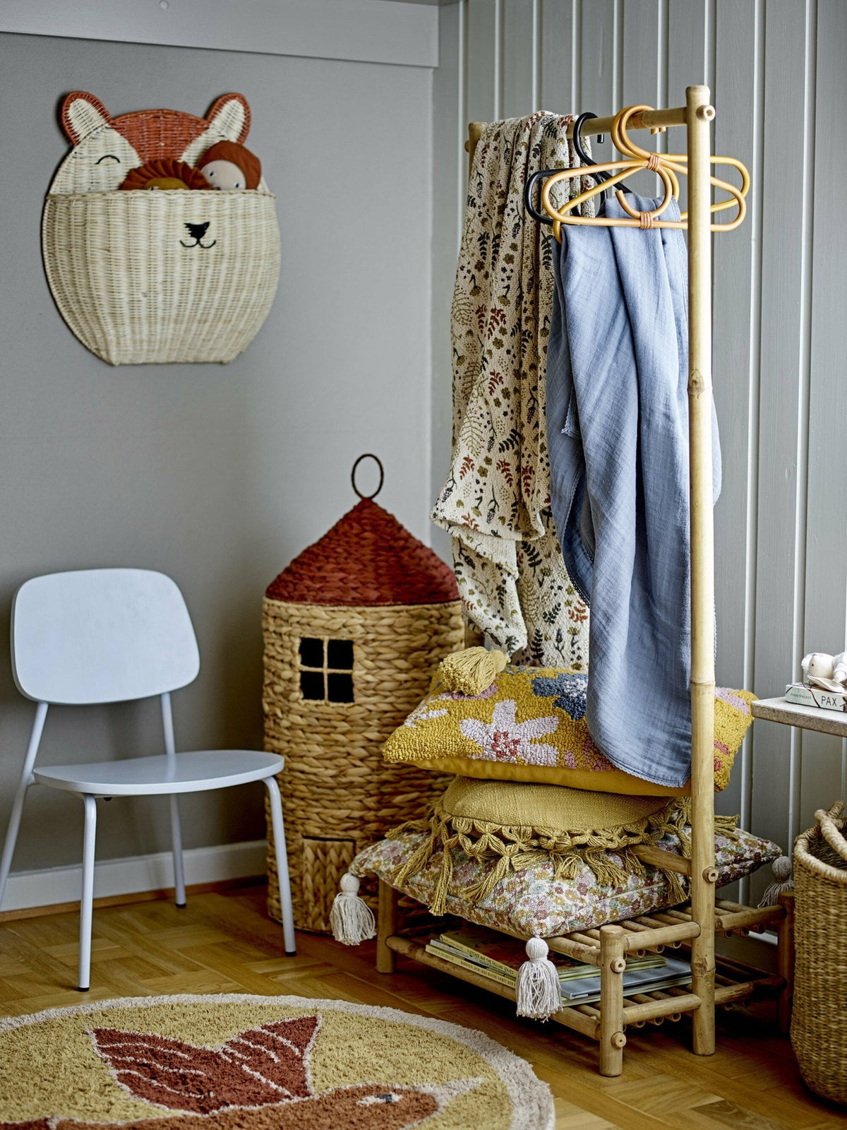 Plaid Filipa - Coton recyclé jaune Bloomingville Mini - The Cool Republic
