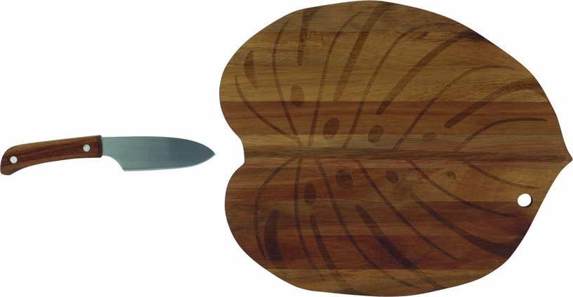 Planche de service en forme de feuille avec couteau Monstera - DOIY - The Cool Republic