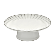 Plat à gâteau en grès blanc 21 x 8 cm Inku - Serax - The Cool Republic