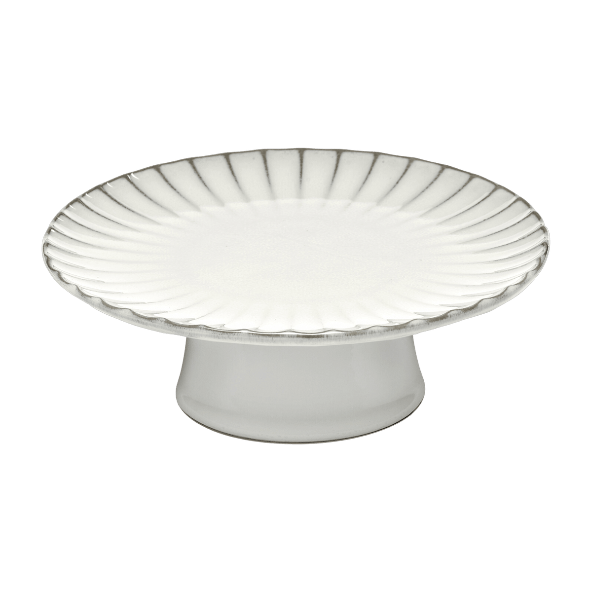 Plat à gâteau en grès blanc 21 x 8 cm Inku - Serax - The Cool Republic