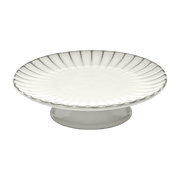 Plat à gâteau en grès blanc 24 x 7 cm Inku - Serax - The Cool Republic