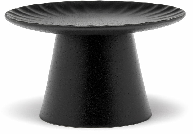 Plat à gâteau en grès noir 15 x 9 cm Inku - Serax - The Cool Republic