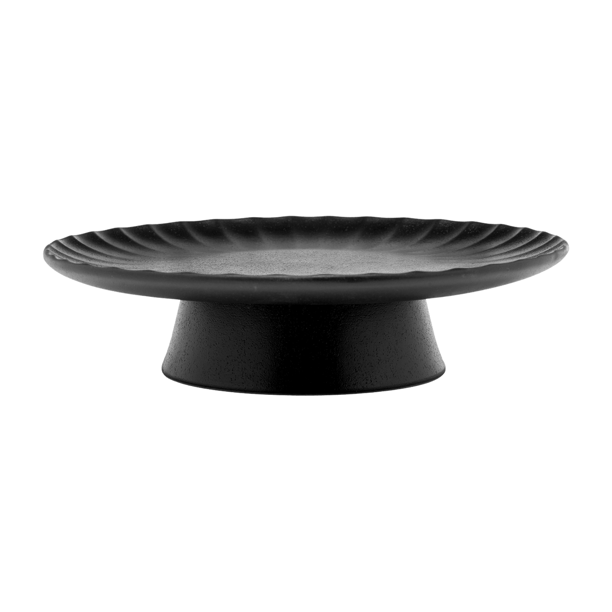 Plat à gâteau en grès noir 24 x 7 cm Inku - Serax - The Cool Republic