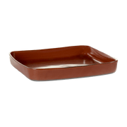 Plat carré en grès rouille 18 cm - Serax - The Cool Republic