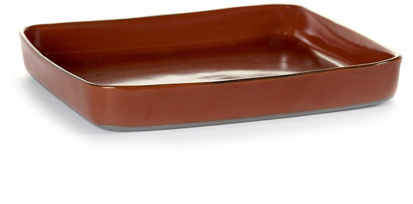 Plat carré en grès rouille 18 cm - Serax - The Cool Republic