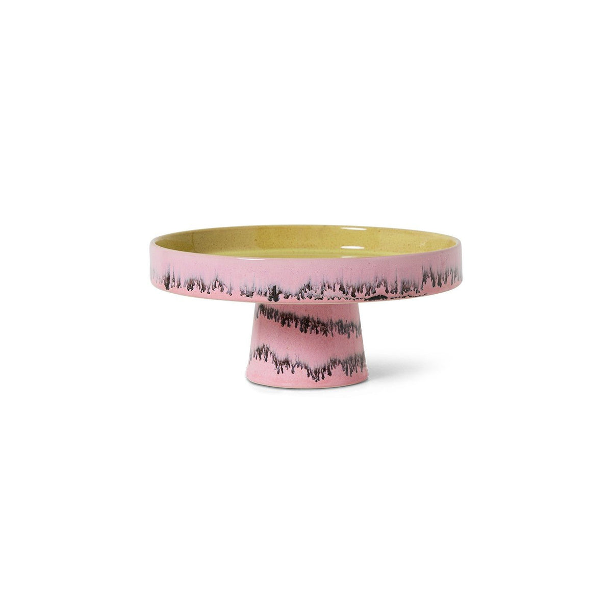 Plat de présentation en céramique rose 21x9,5cm 70's ceramics - HKliving - The Cool Republic