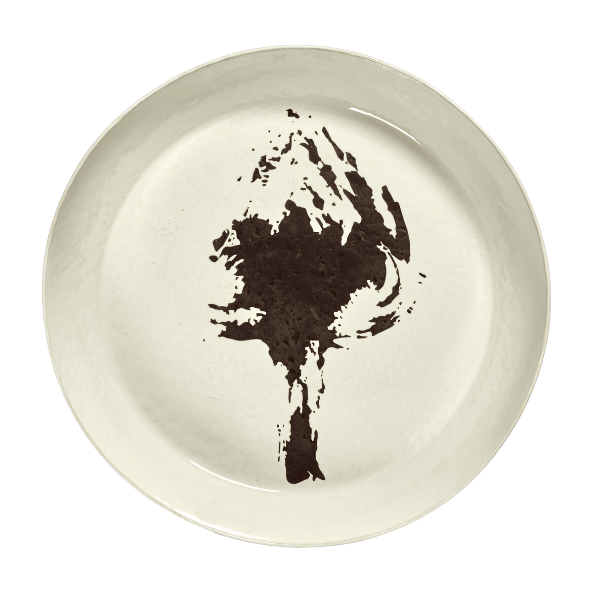 White serving dish with black artichoke - Serax - The Cool Republic