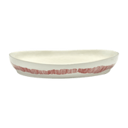 White serving dish with red pattern - Serax - The Cool Republic