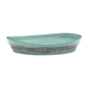 Plat de service bleu avec motif rouge - Serax - The Cool Republic
