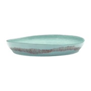 Plat de service bleu azure avec motif rouge - Serax - The Cool Republic