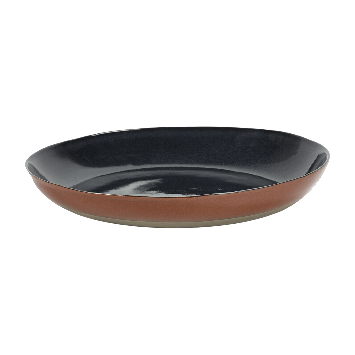Plat de service bleu foncé et rouille 35,5cm - Serax - The Cool Republic