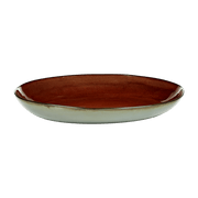 Plat de service en grès bleu fumé et rouille 36 cm - Serax - The Cool Republic