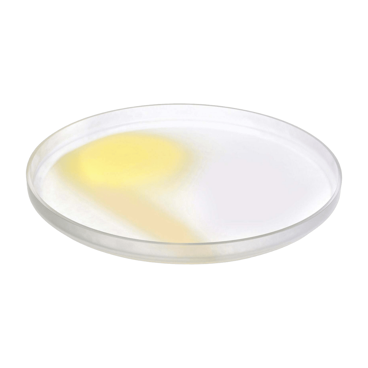 Plat de service jaune et beige 35cm Pigmento - Nude Glass - The Cool Republic