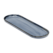 Plat de service ovale en grès bleu 28 x 9 cm - Serax - The Cool Republic