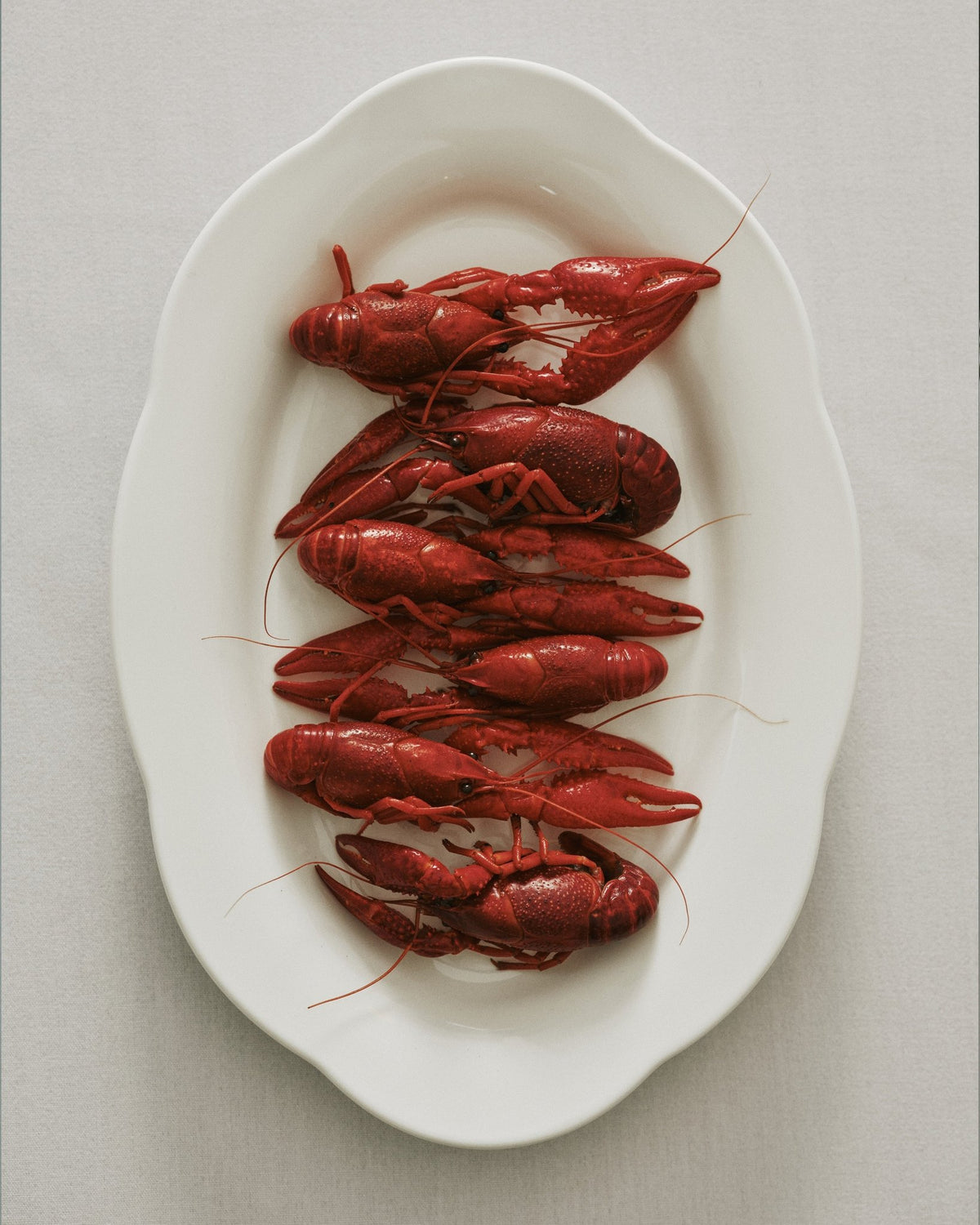 Plat de service ovale en porcelaine blanche 24,5x15x3,2cm M Silhouette - Serax - The Cool Republic