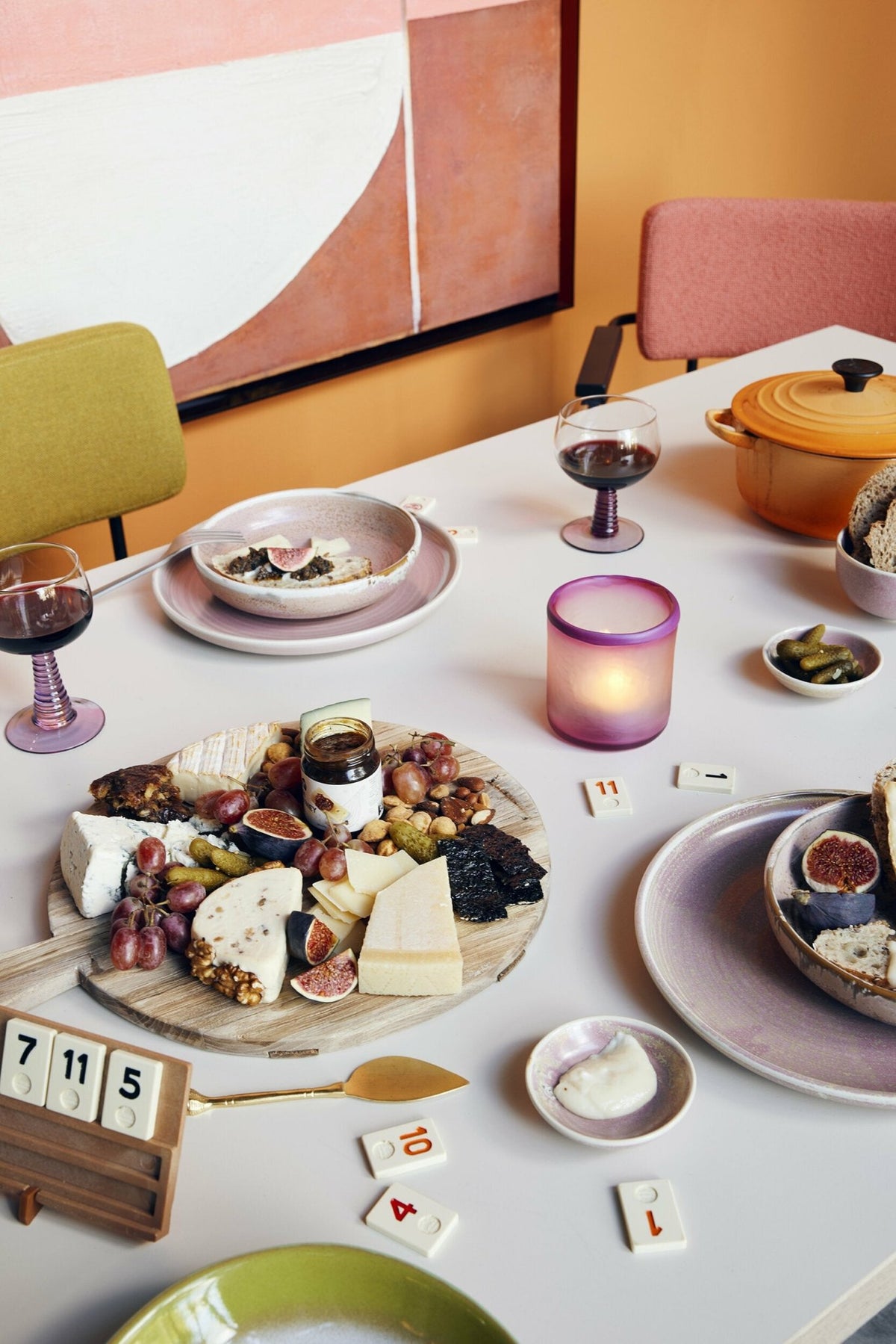 Plat en porcelaine rose Home chef - HKliving - The Cool Republic