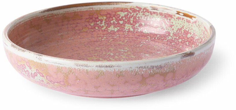 Plat en porcelaine rose Home chef - HKliving - The Cool Republic