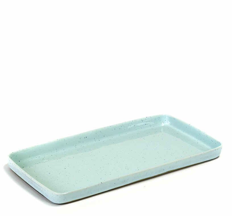 Plat rectangulaire en grès bleu ciel 37 x 20 cm - Serax - The Cool Republic