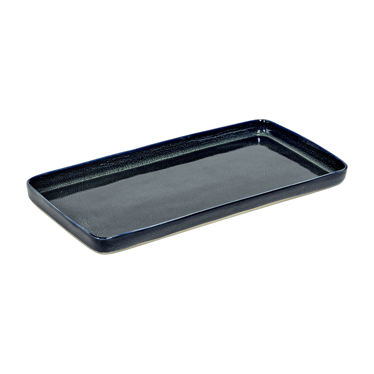 Rectangular dish in navy blue stoneware 37 x 20 cm - Serax - The Cool Republic