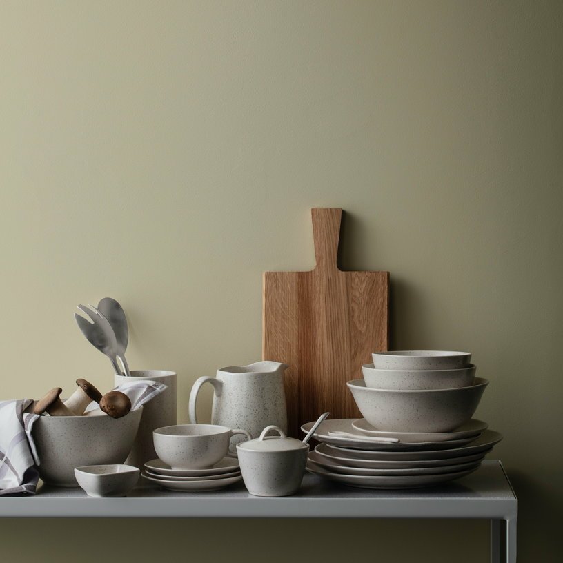 Plat rectangulaire en grès crème 35 cm Nordic Vanilla - Broste Copenhagen - The Cool Republic