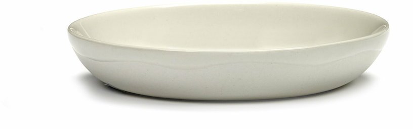 Plat S blanc avec motif bleu Feast - Serax - The Cool Republic