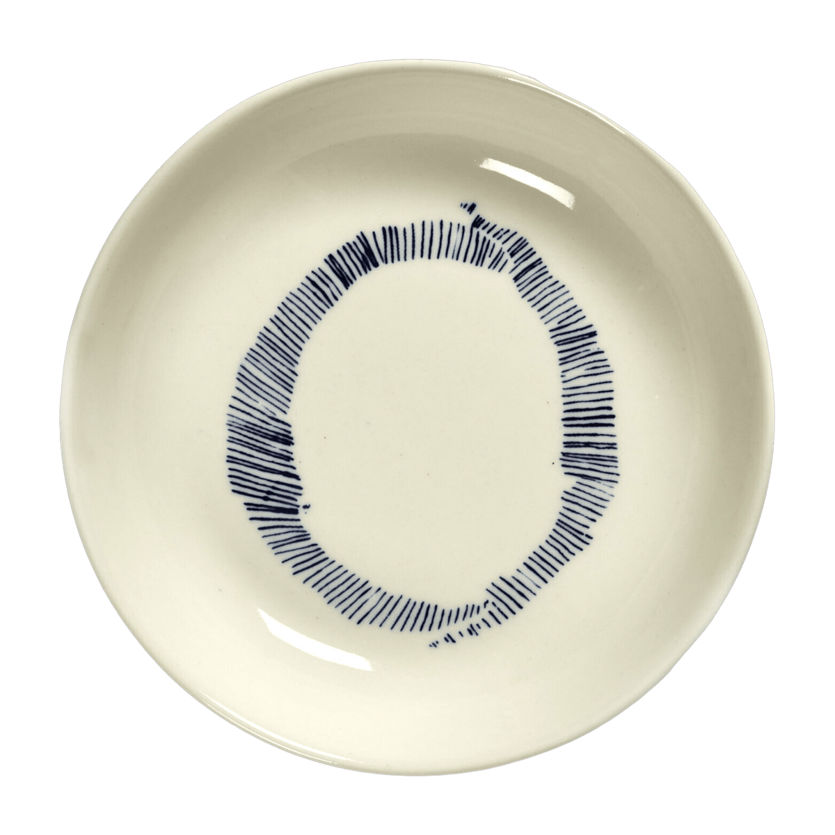 Feast white S dish with blue pattern - Serax - The Cool Republic