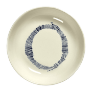Feast white S dish with blue pattern - Serax - The Cool Republic