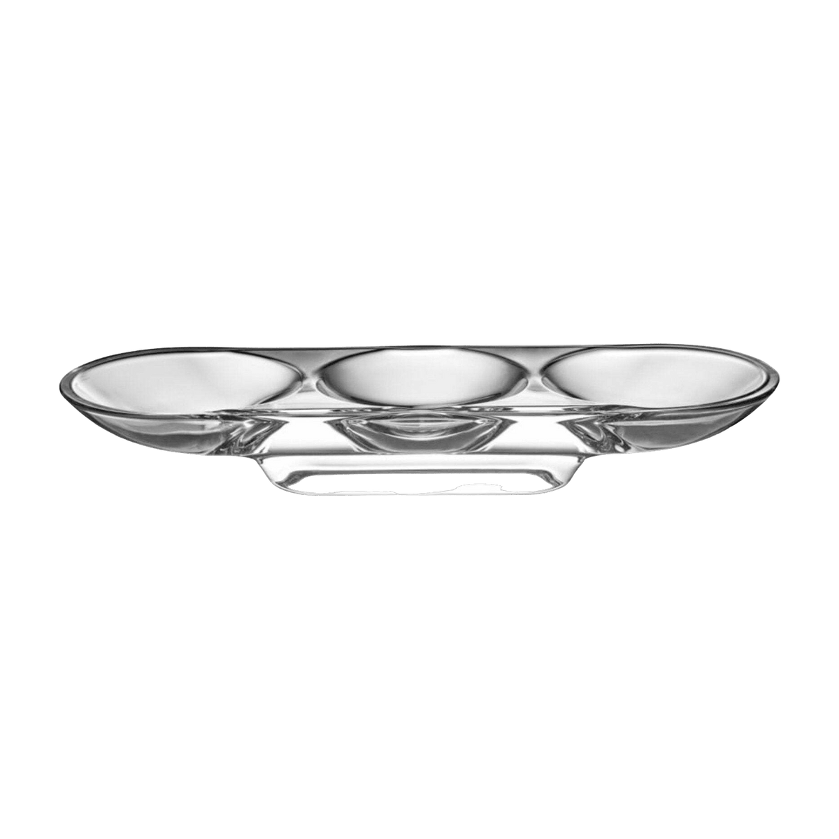 Silhouette Compartment Tray 3 Sections Curved - Nude Glass - The Cool Republic