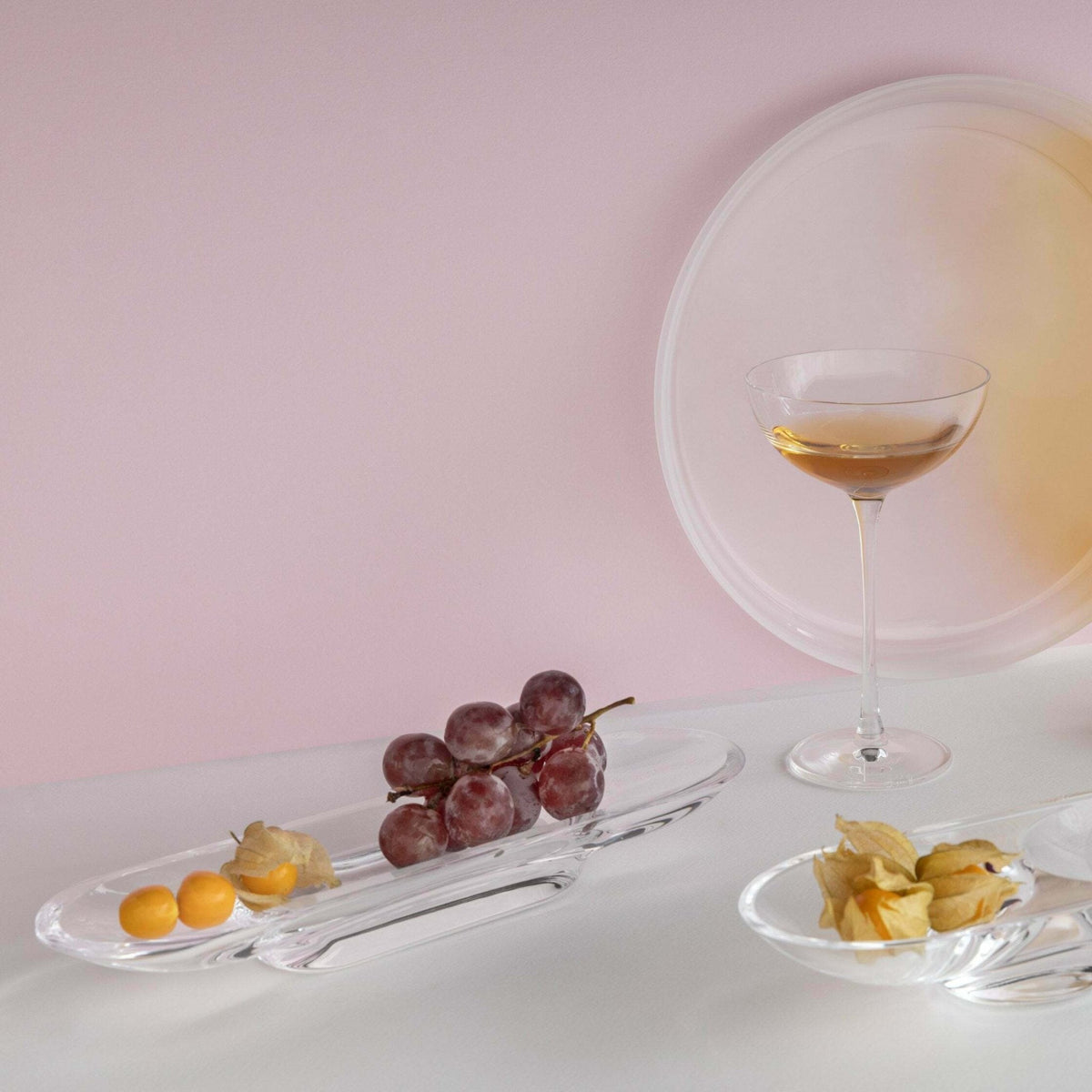 Silhouette Compartment Tray Single Section Long - Nude Glass - The Cool Republic