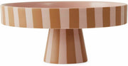 Plateau à rayures caramel en céramique Toppu - OYOY - The Cool Republic