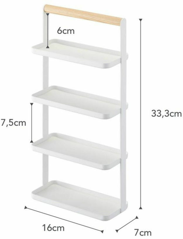 Plateau d'accessoires à 4 niveaux en acier blanc - Yamazaki - The Cool Republic
