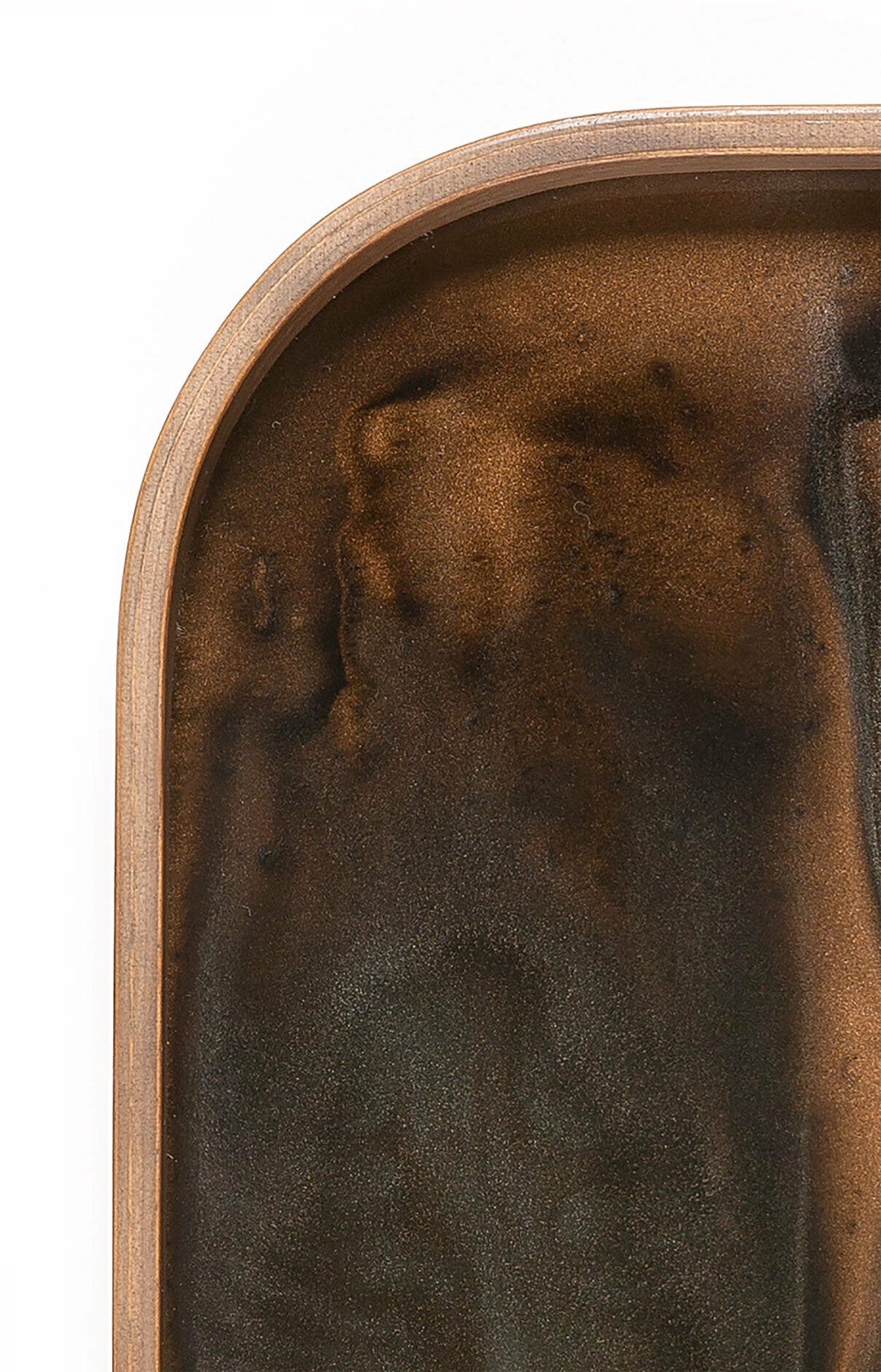 Plateau de service ovale en verre Bronze Organic 24x42 cm - Ethnicraft Accessories - The Cool Republic