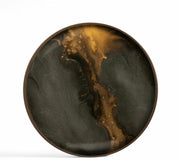Plateau de service rond en verre 30 cm Bronze Organic - Ethnicraft Accessories - The Cool Republic
