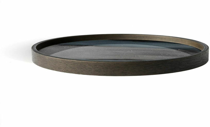 Plateau de service rond en verre 30 cm Graphic Organic - Ethnicraft Accessories - The Cool Republic