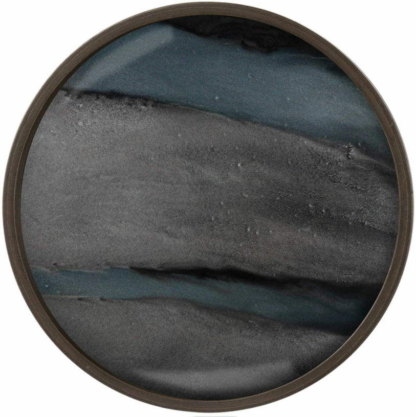 Plateau de service rond en verre 30 cm Graphic Organic - Ethnicraft Accessories - The Cool Republic